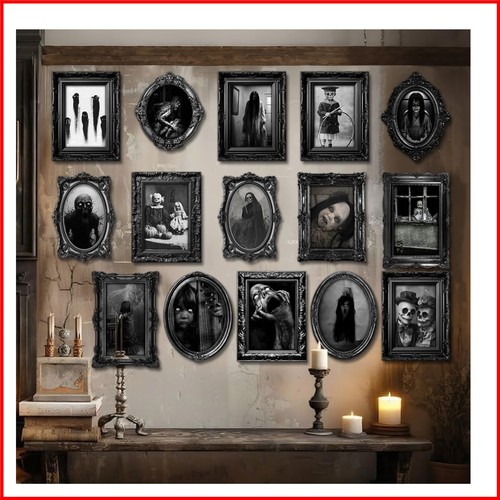 Creepy skull photo frame - creepy,