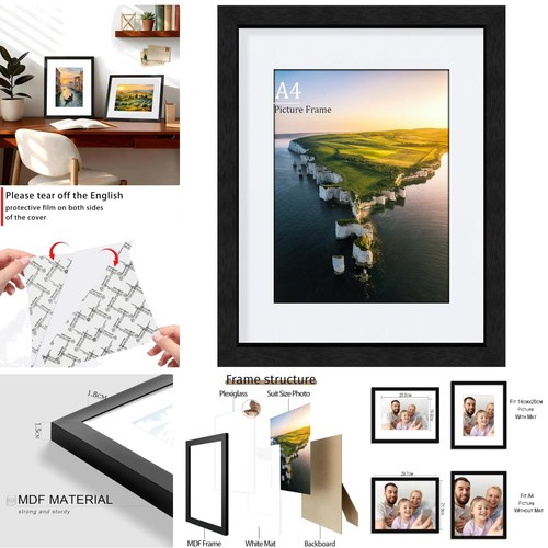 Frame black mdf - frame,, a4