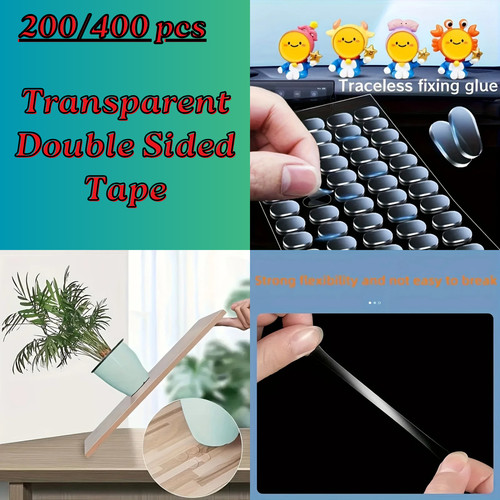 200pcs transparent double - transparent,
